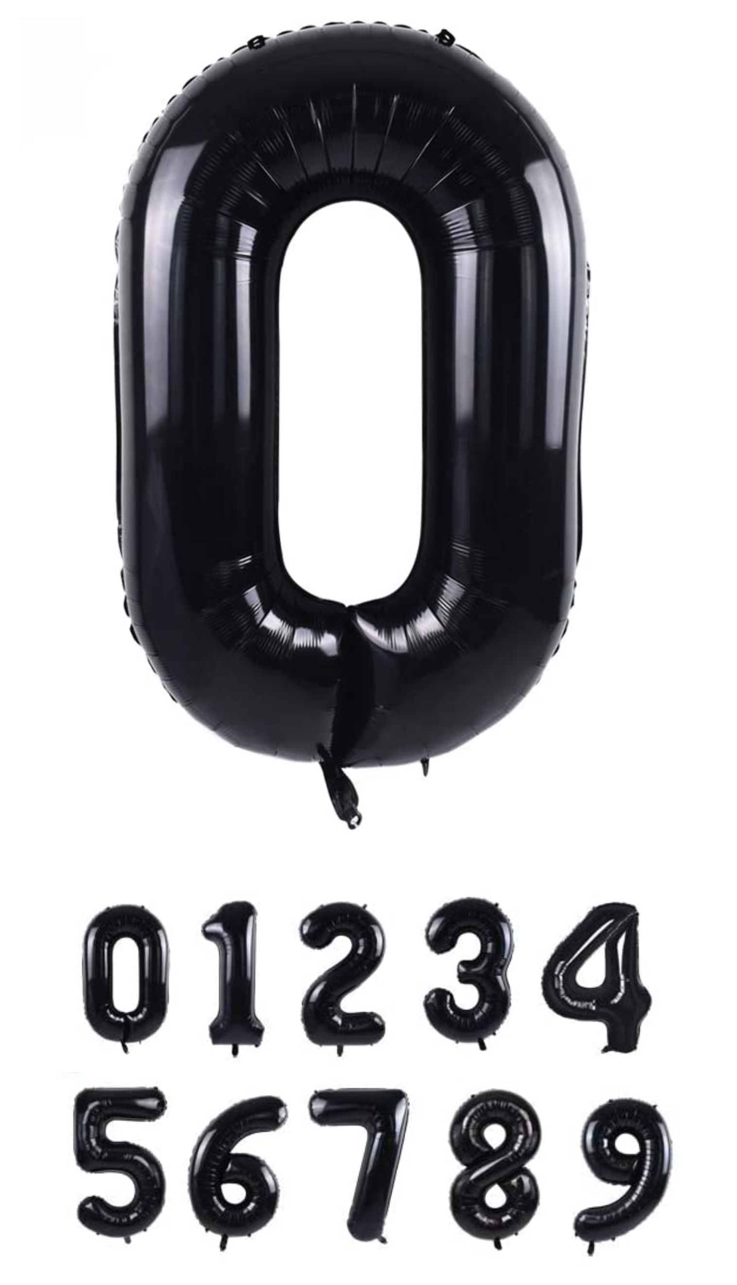 100 cm silverfärgade sifferballonger (0–9) för födelsedagar, fester och jubileer. Stora uppblåsbara folieballonger. 🎈