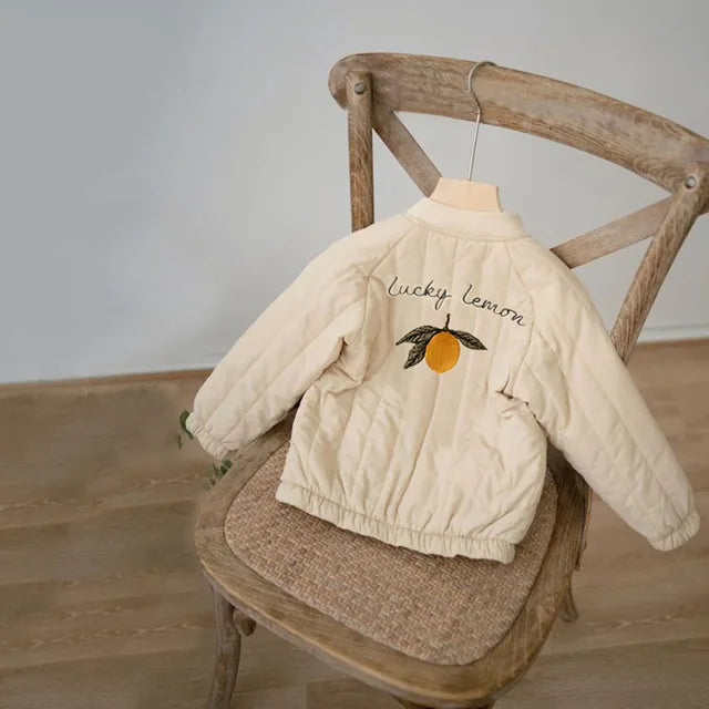 Mini Mode - Vinterjacka i bomull med broderier