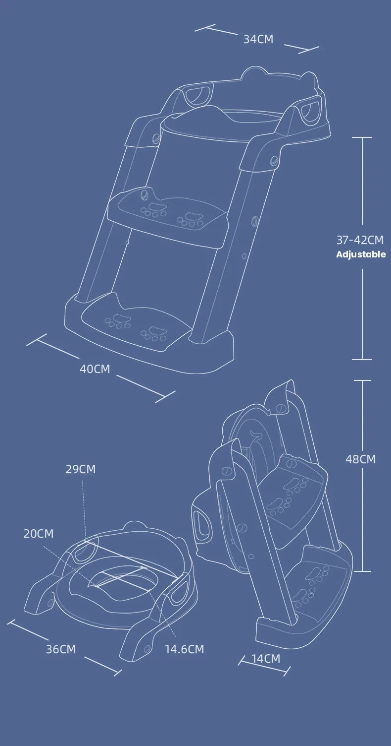Potty Training Seat - Potträning för små barn - Hopfällbar potträningssits