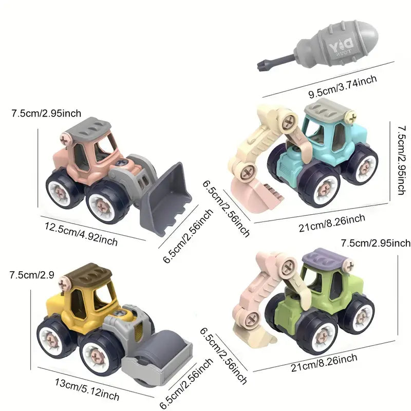 Building-Masters Mini Engineering-fordonsset