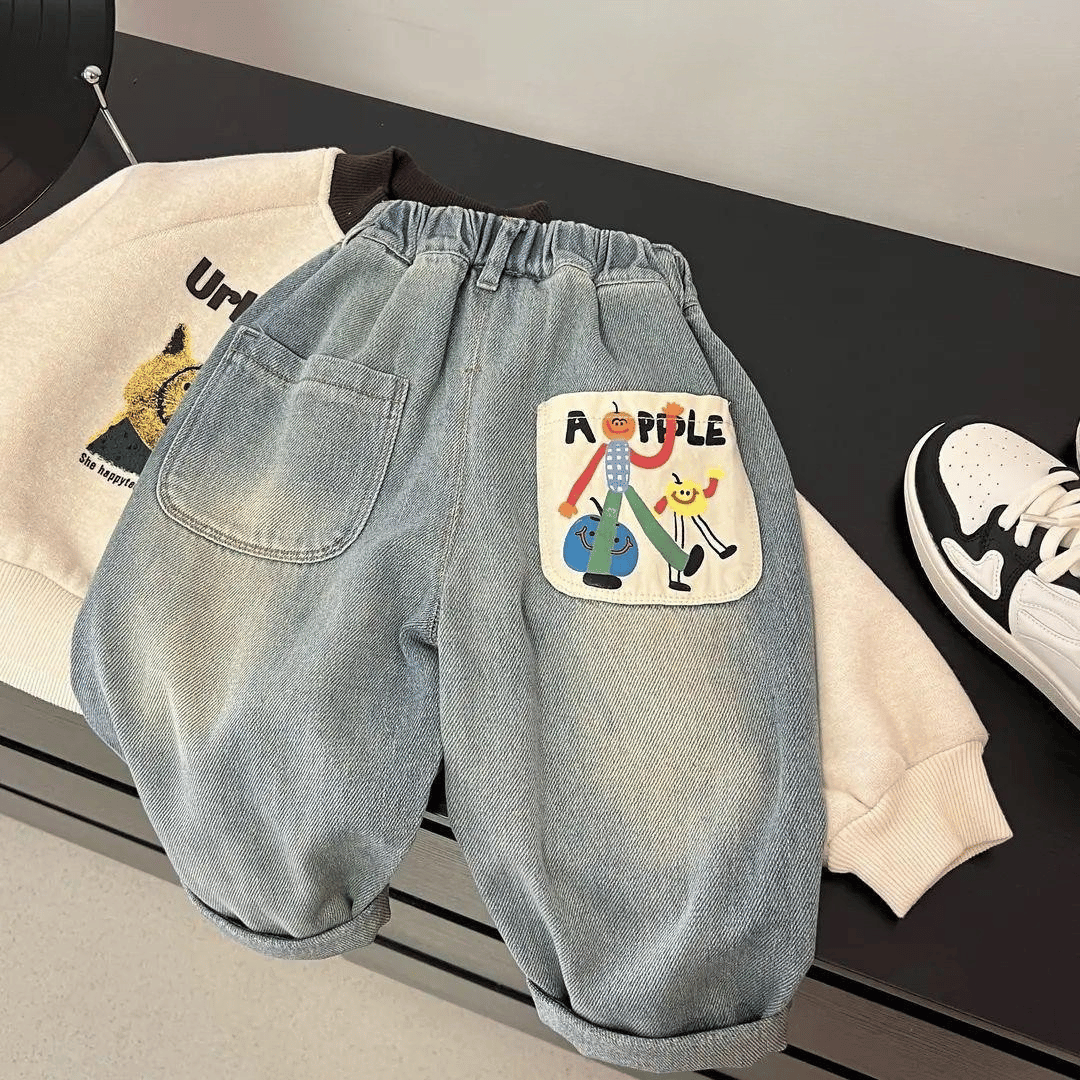 Mini Mode - Jeans med raka ben - Avslappnade Jeans