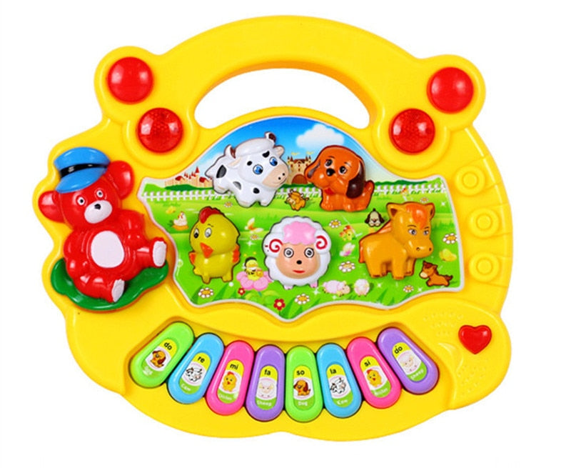 Kids Musical Piano - Musikskoj med djur- Leksakspiano