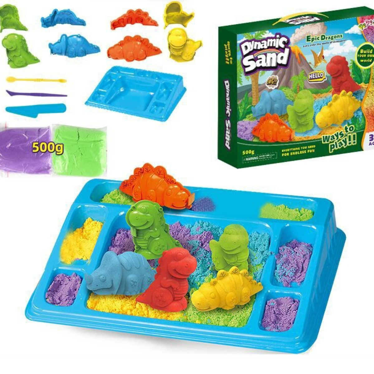 Dynamic Sand - Njut av att leka och skapa med sand! - Sandlåda