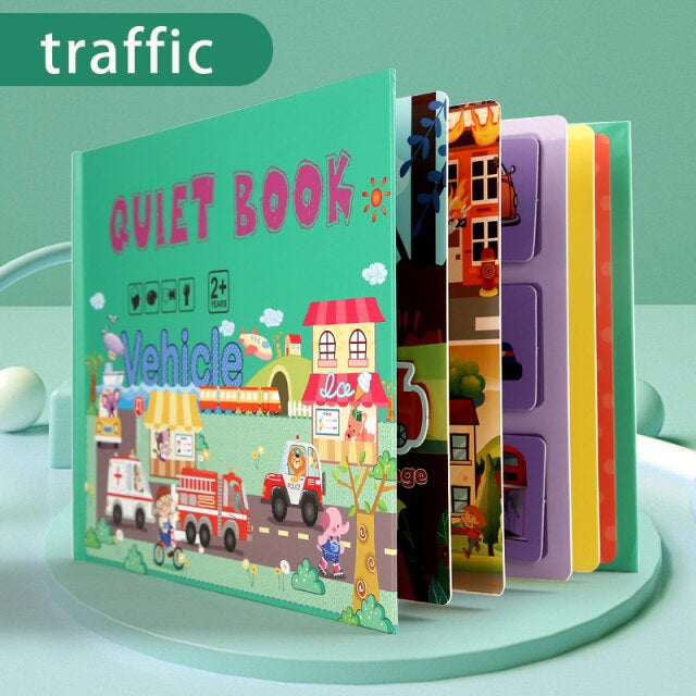 Quiet Book™ - Den tysta boken | Utveckla ditt barns finmotorik