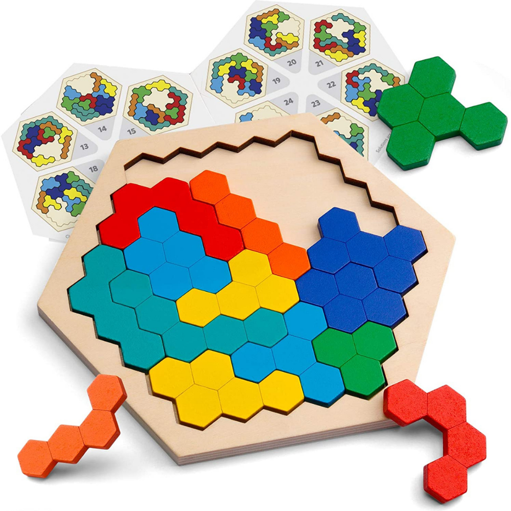 Hexagon Pussel - Geometriskt pussel | Oändliga lösningar