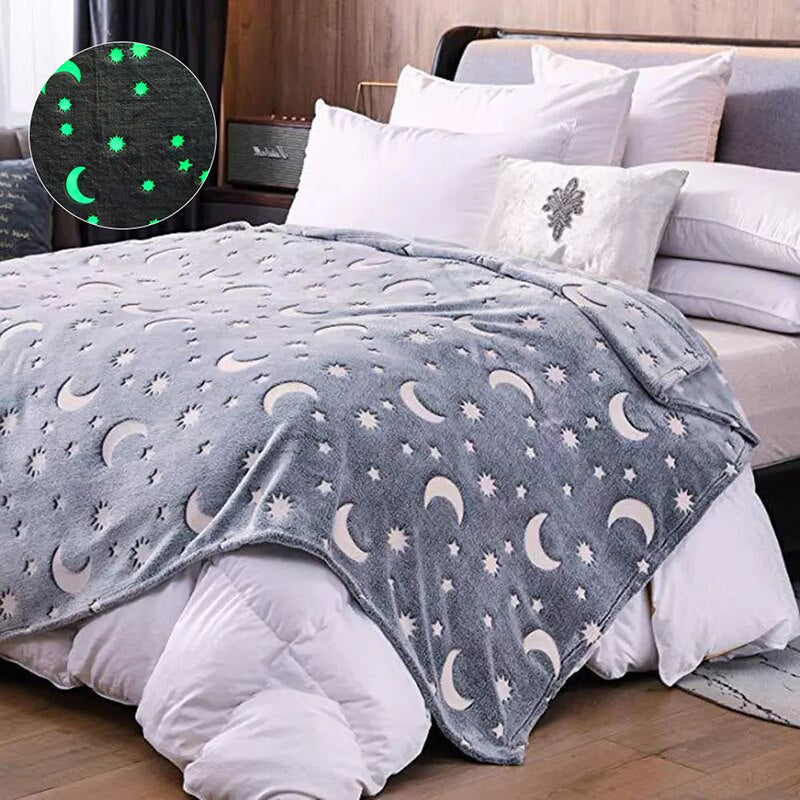 Glow In The Dark Blanket - Glimrande drömmar - Självlysande filt