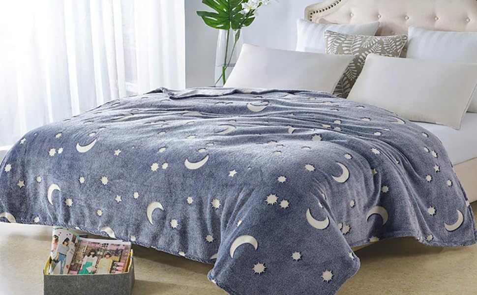 Glow In The Dark Blanket - Glimrande drömmar - Självlysande filt