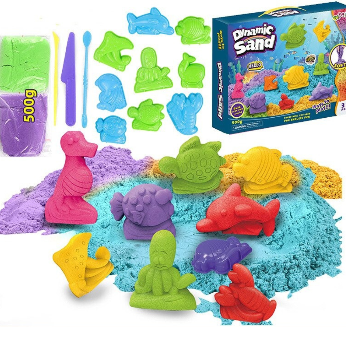 Dynamic Sand - Njut av att leka och skapa med sand! - Sandlåda