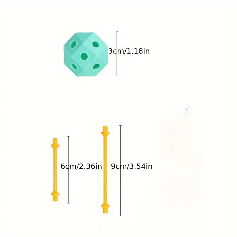Connect Beads - Flexibla PVC-pärlor - Geometriska byggklossar i 3D