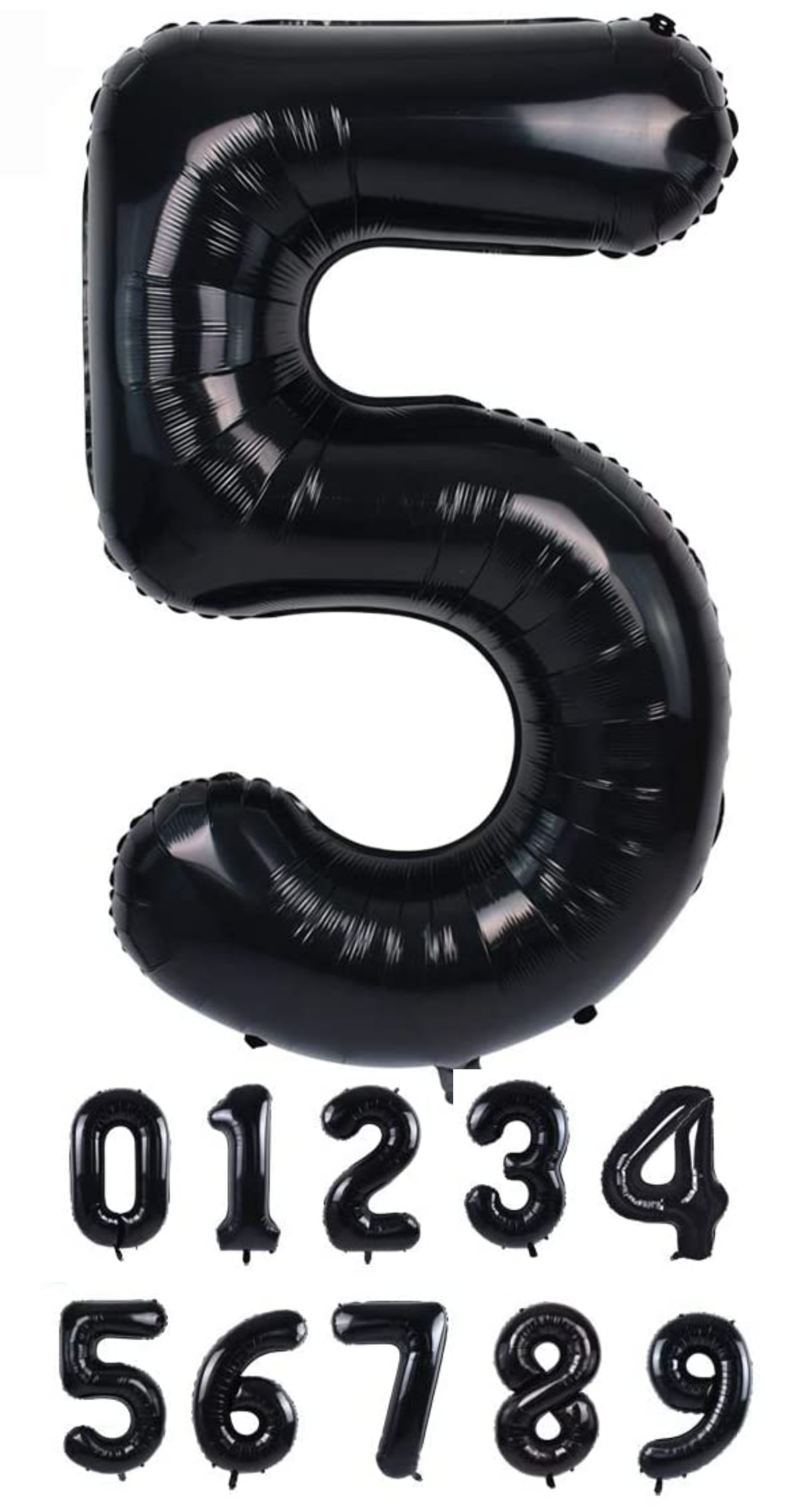 100 cm silverfärgade sifferballonger (0–9) för födelsedagar, fester och jubileer. Stora uppblåsbara folieballonger. 🎈