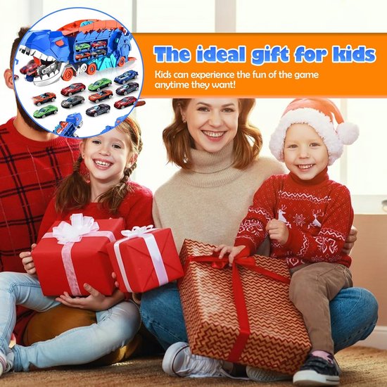 DinoRacer™ Garage – Dinosaurie Biltransport med Launcher &  Bilar