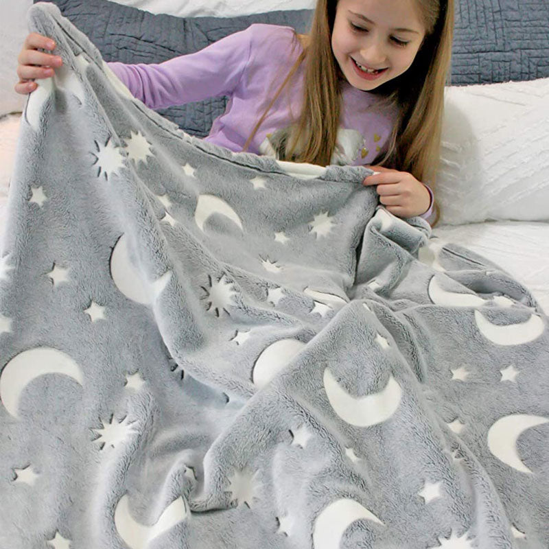 Glow In The Dark Blanket - Glimrande drömmar - Självlysande filt