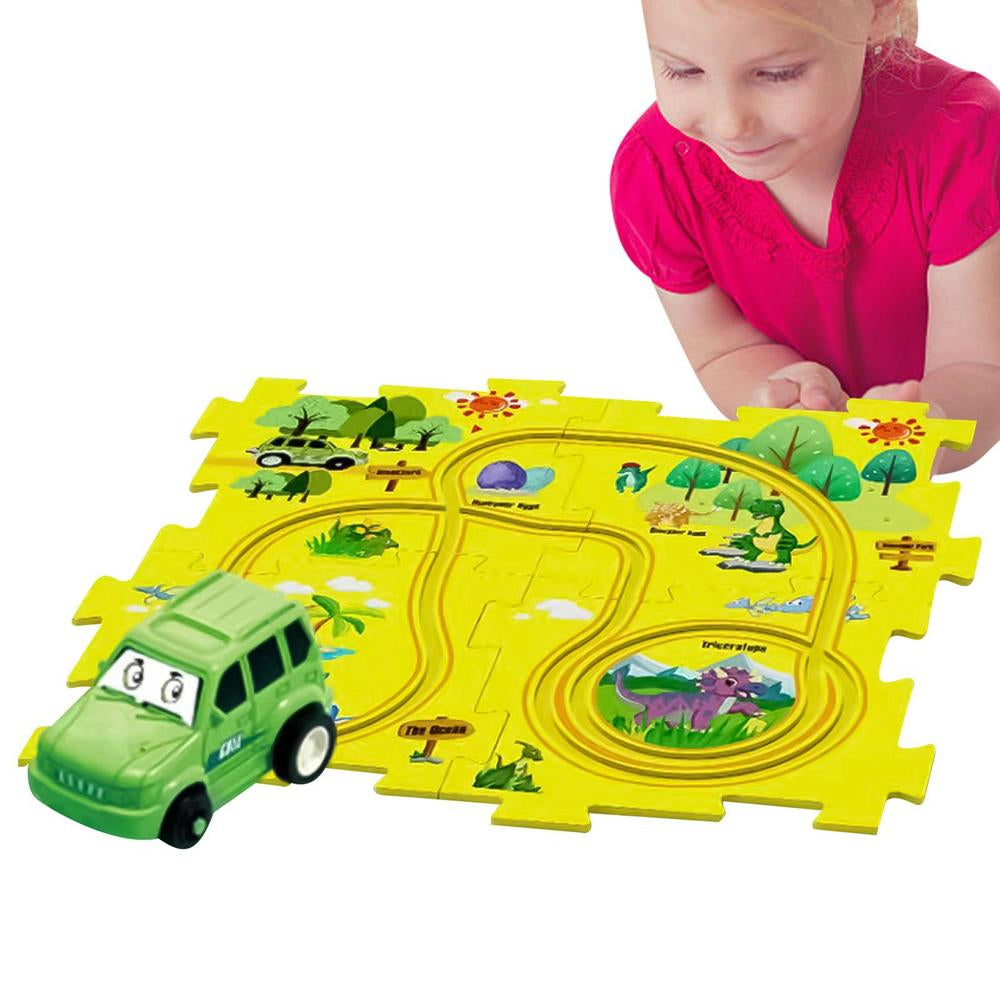 Bil Track - Bygg, lek och upptäck - Set med leksaksbilar