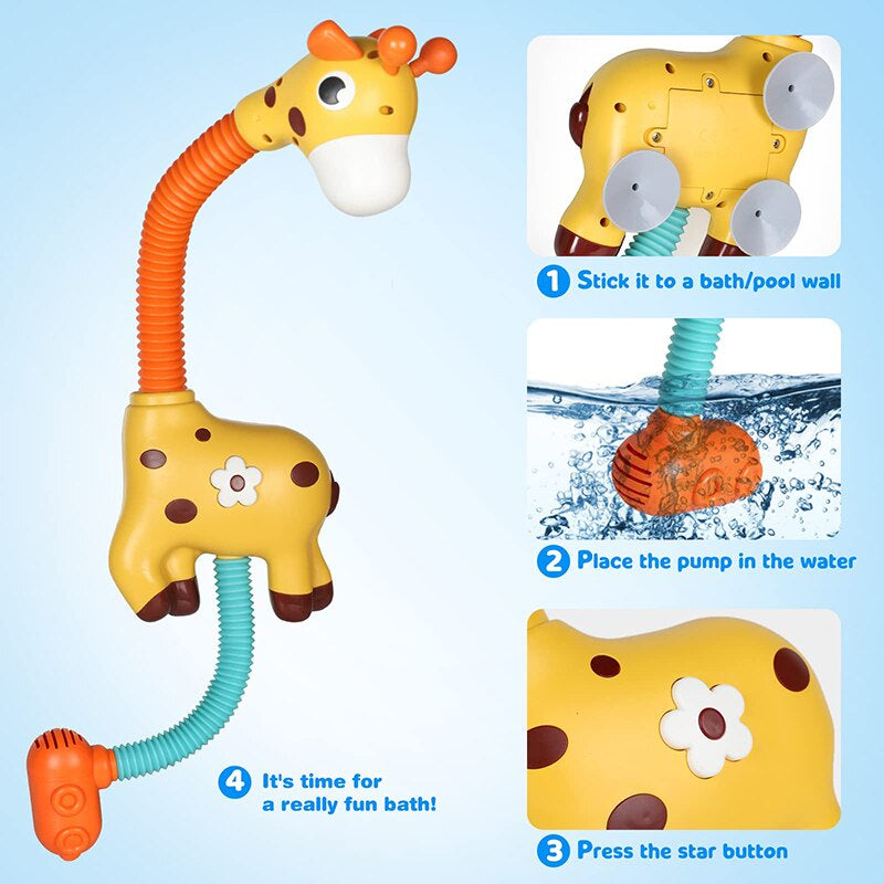 Bad Giraffe - Badskoj med giraff - Duschmunstycke för badkar