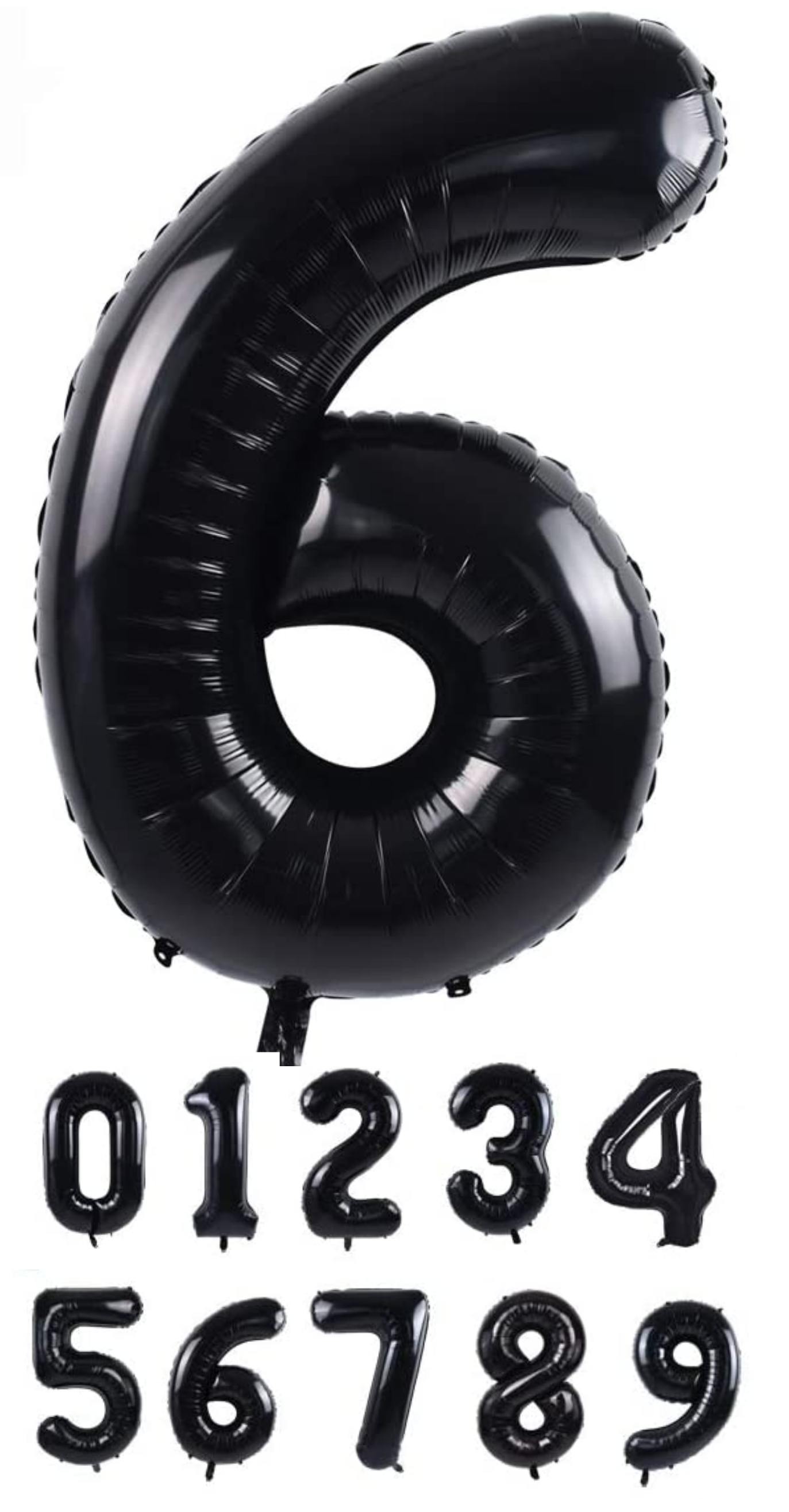 100 cm silverfärgade sifferballonger (0–9) för födelsedagar, fester och jubileer. Stora uppblåsbara folieballonger. 🎈