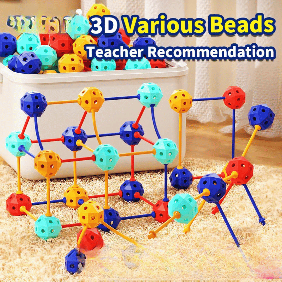 Connect Beads - Flexibla PVC-pärlor - Geometriska byggklossar i 3D