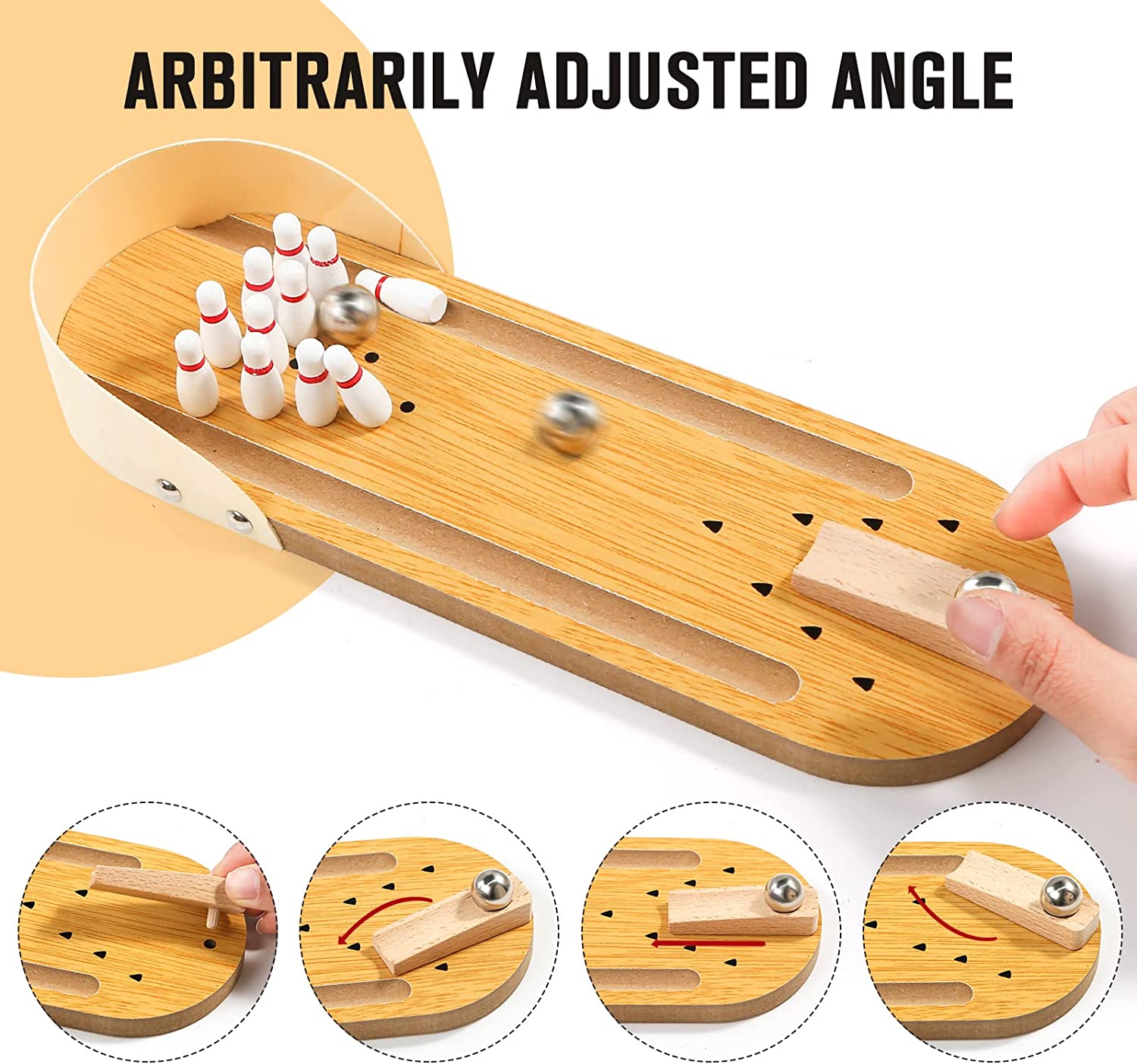Woods™ - Mini Bowling Game - Bowlingbana i trä