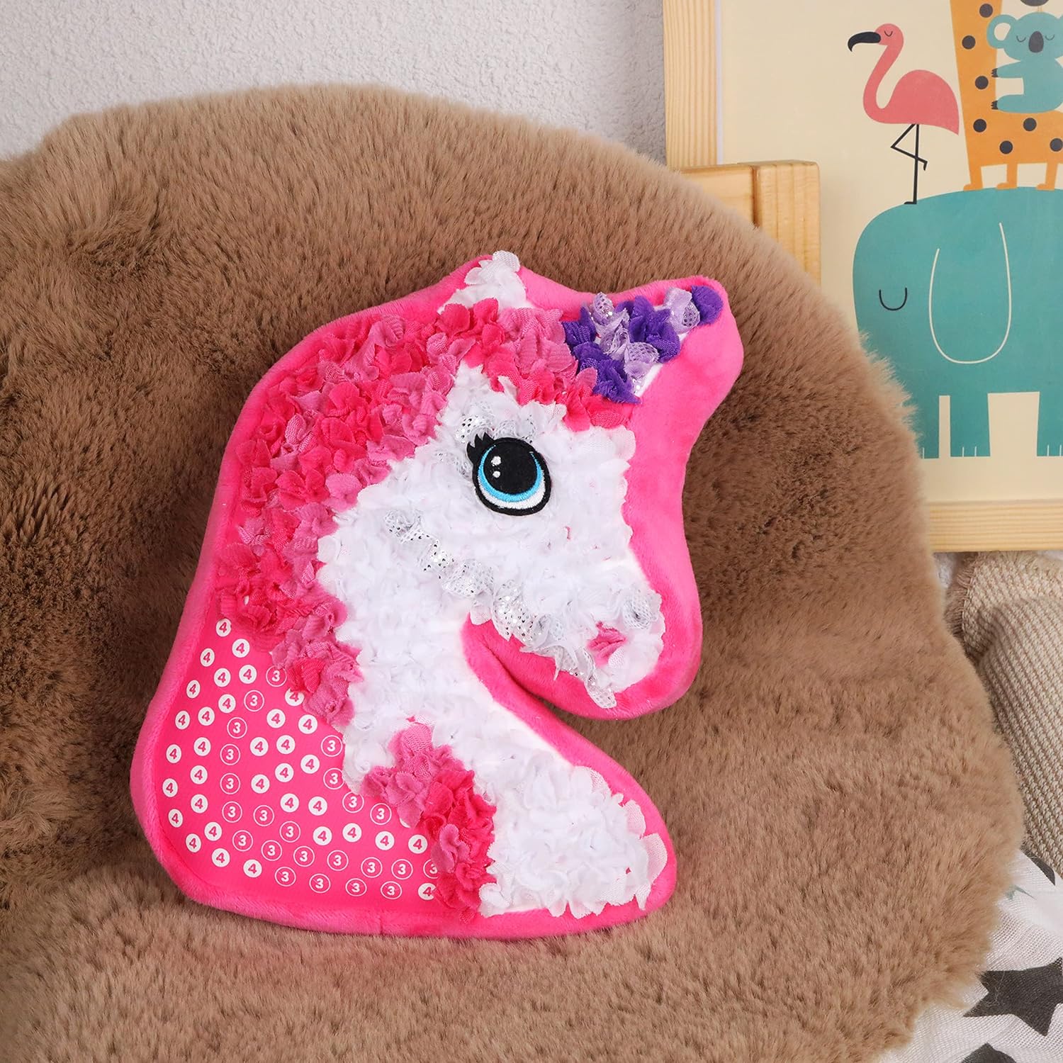 DIY Pillow - Fluffigt skoj - Enhörningskudde i plysch