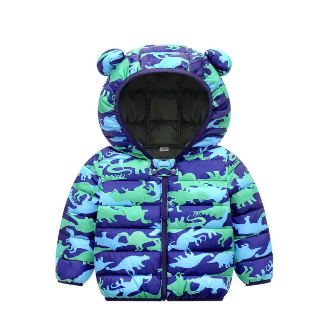 Mini Mode - Vinterjacka med huva i polyester