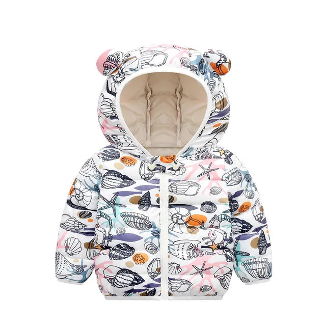 Mini Mode - Vinterjacka med huva i polyester