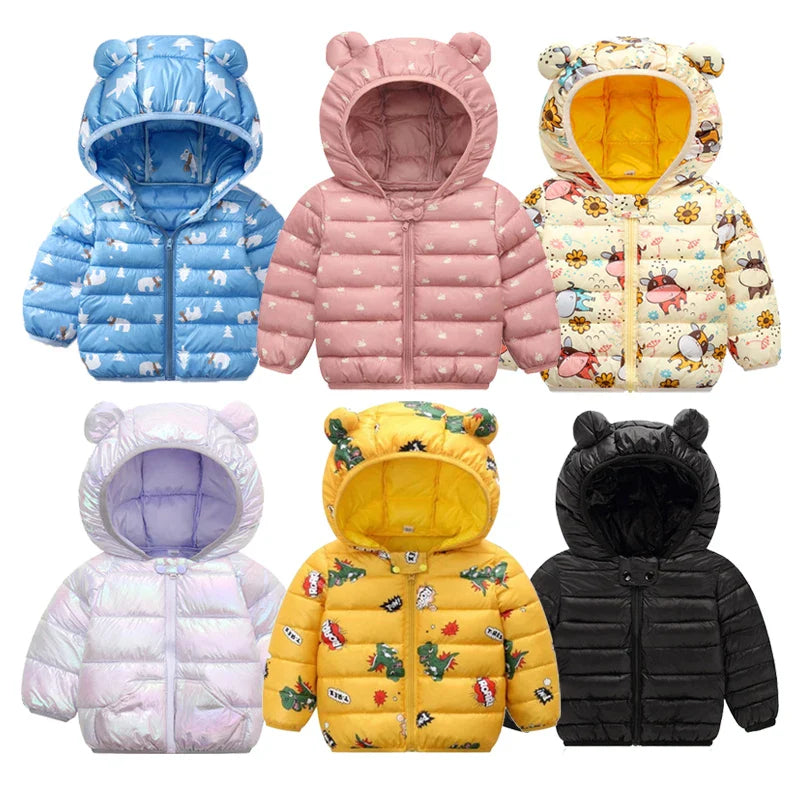 Mini Mode - Vinterjacka med huva i polyester