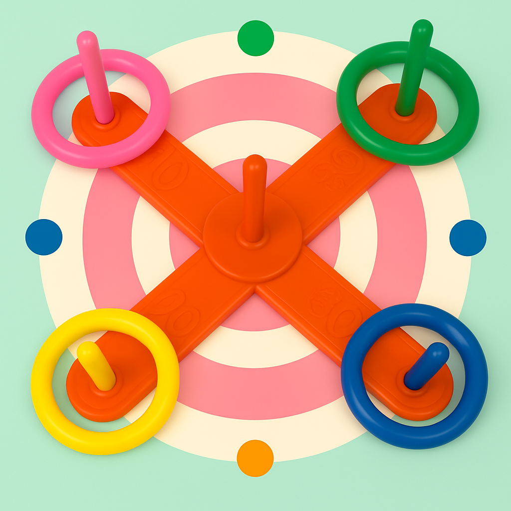 Hoop Ring Toss – Kasta och göra mål – Kastringar Lekredskap för utomhusbruk
