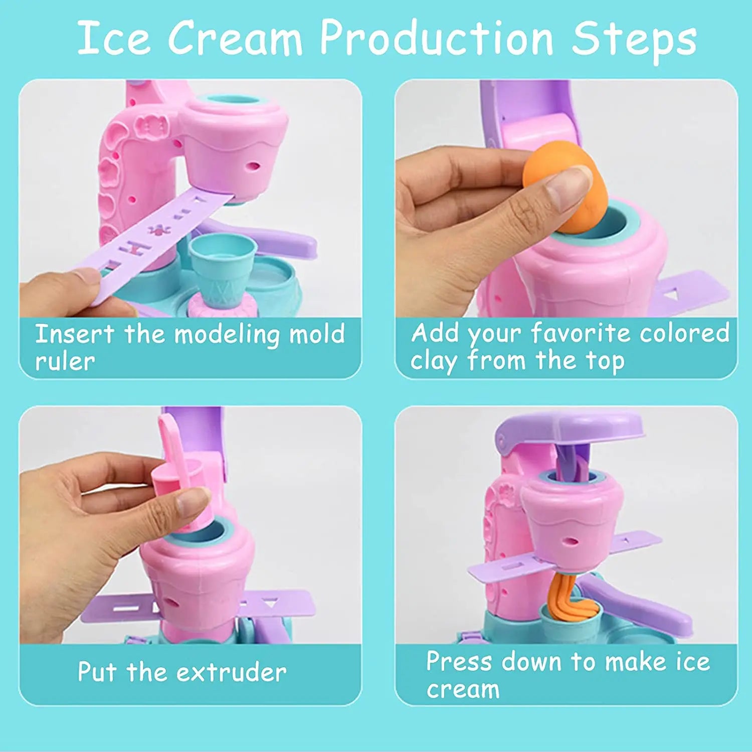 Ice Cream Clay Set - Coola kreationer - Glassmaskin för lera