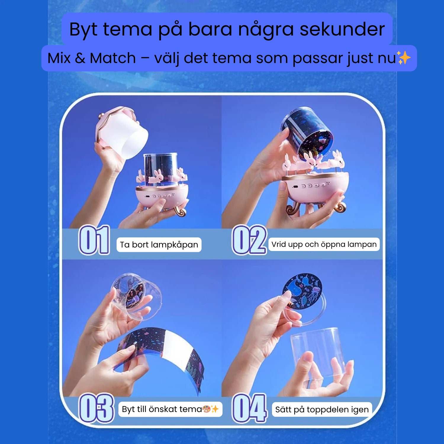 Drömprojektor ™ – Hjälper ditt barn att somna tryggt & lugnt