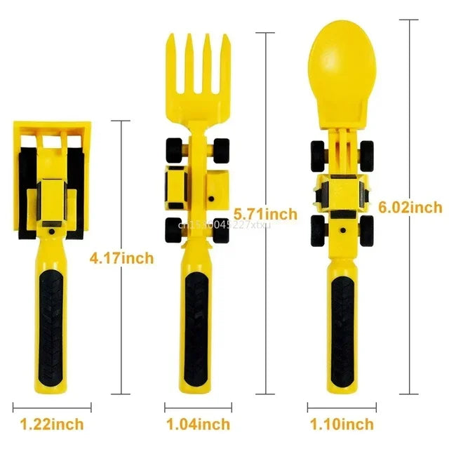 Construction Dinner Set - Aldrig mer bråk vid bordet - Kreativt bestickset
