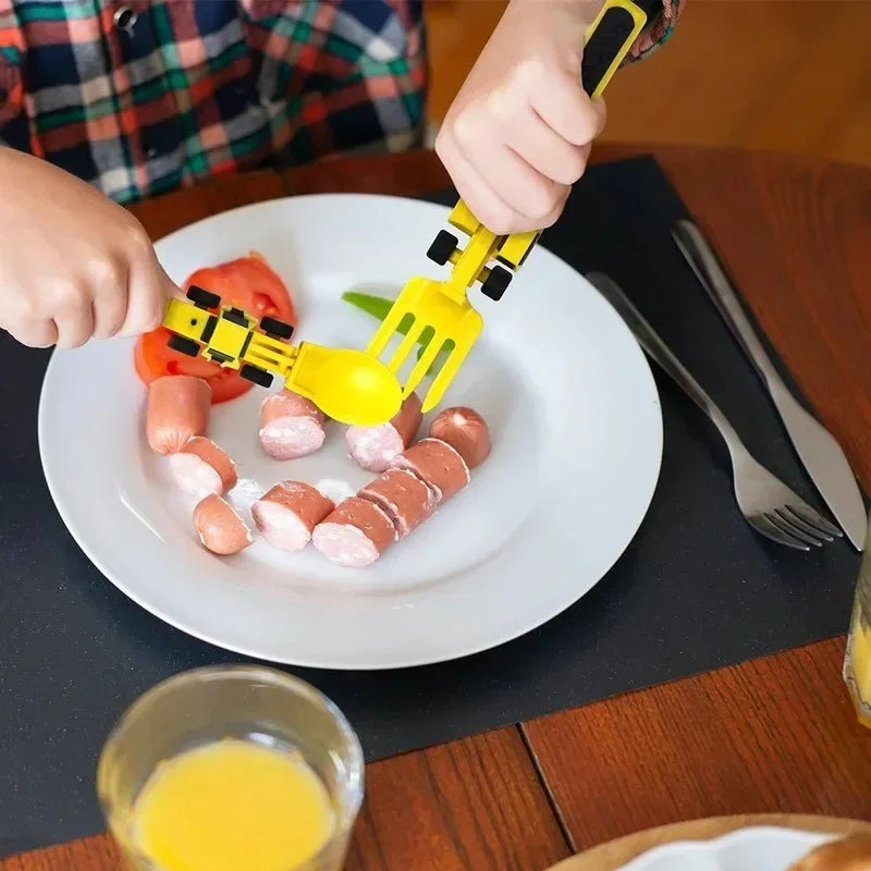 Construction Dinner Set - Aldrig mer bråk vid bordet - Kreativt bestickset