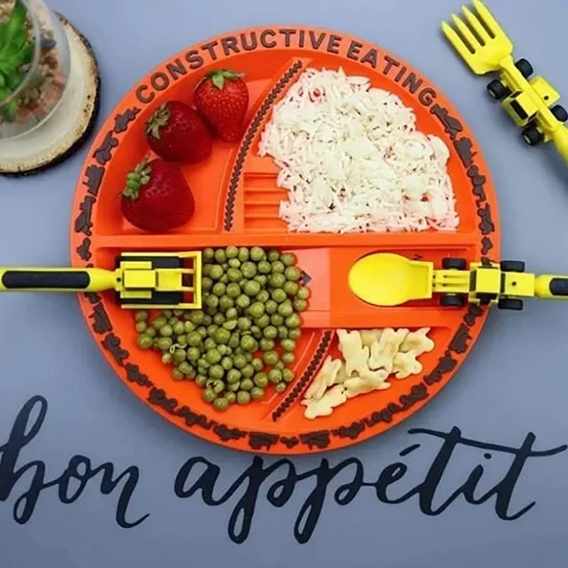 Construction Dinner Set - Aldrig mer bråk vid bordet - Kreativt bestickset