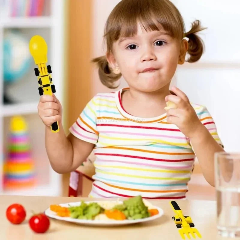 Construction Dinner Set - Aldrig mer bråk vid bordet - Kreativt bestickset