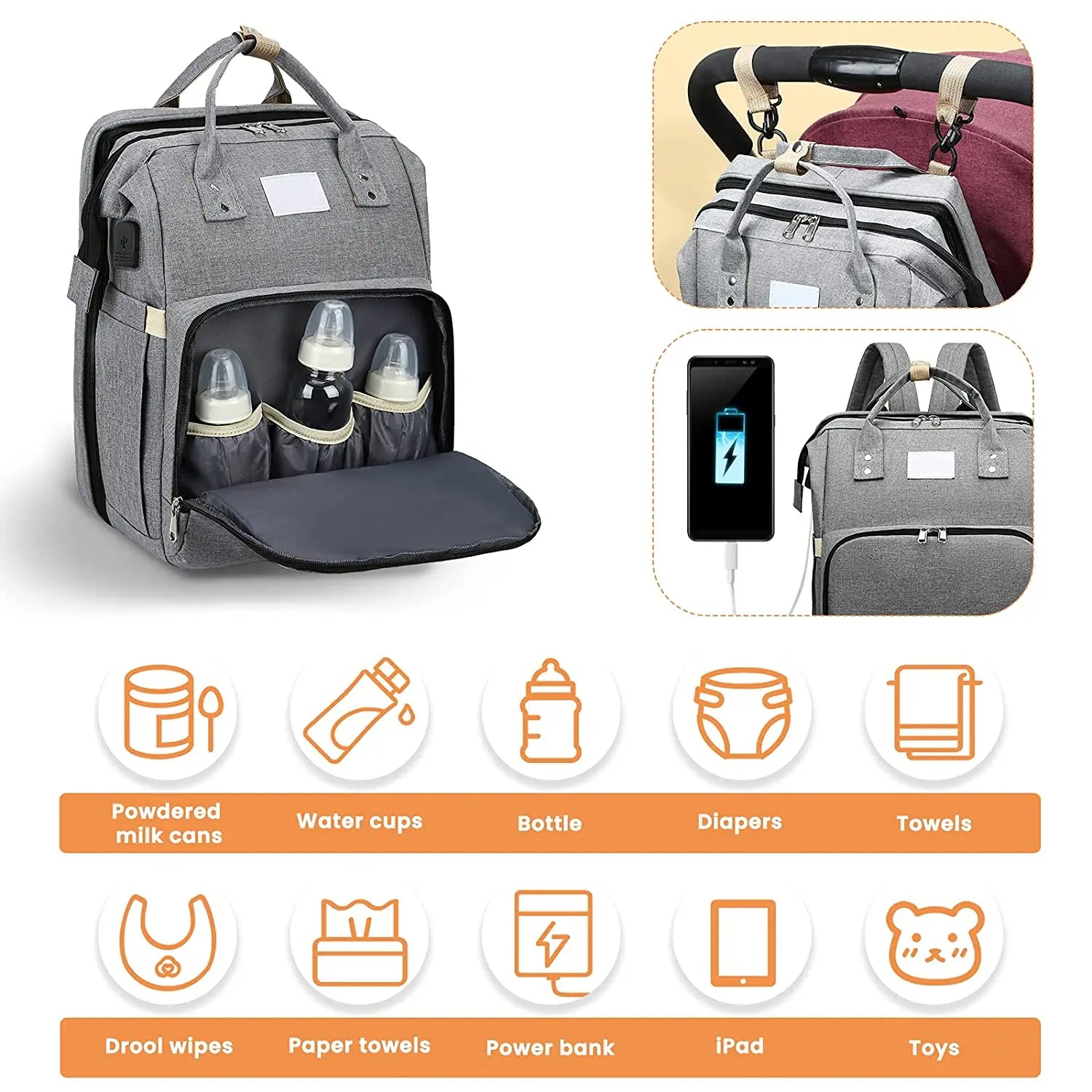 Travel Bag - Multifunktionell ryggsäck - Babyryggsäck