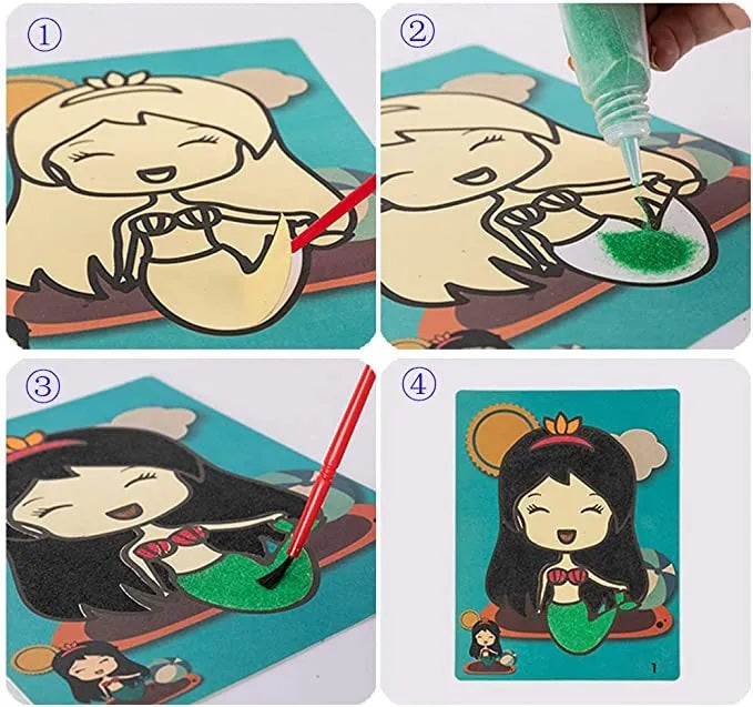 DIY Painting - Kreativ med sand - Målarset med sand
