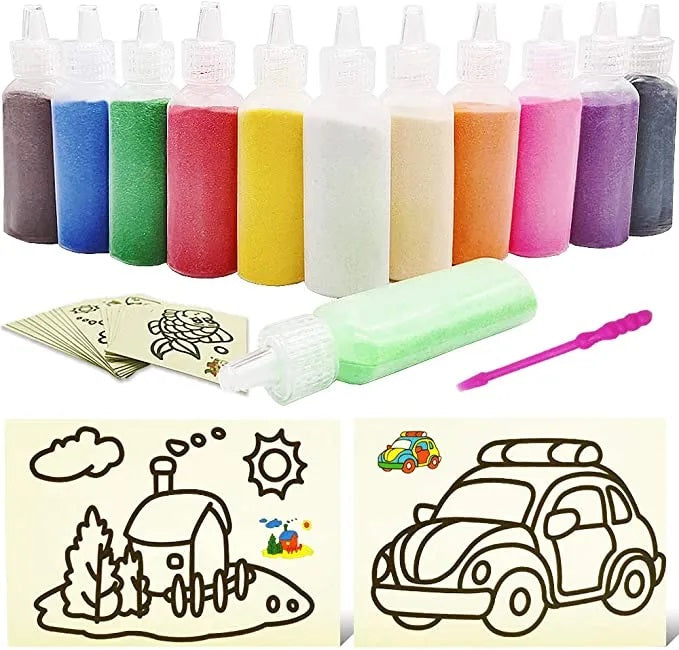 DIY Painting - Kreativ med sand - Målarset med sand