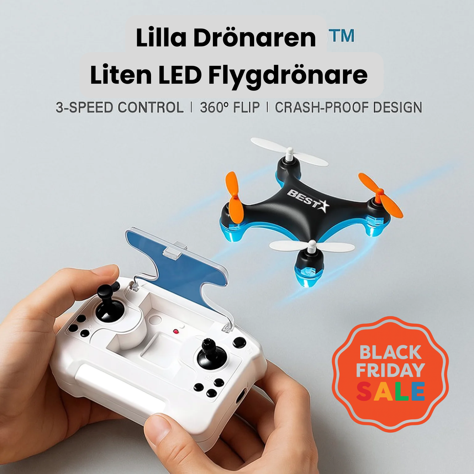 Lilla Drönaren™ – Liten LED Flygdrönare för Barn & Vuxna