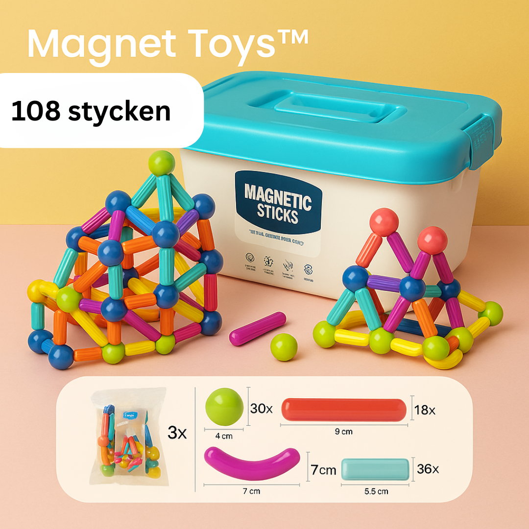 Magnetleksaker | Utveckla din kreativitet - Magnetiska pinnar
