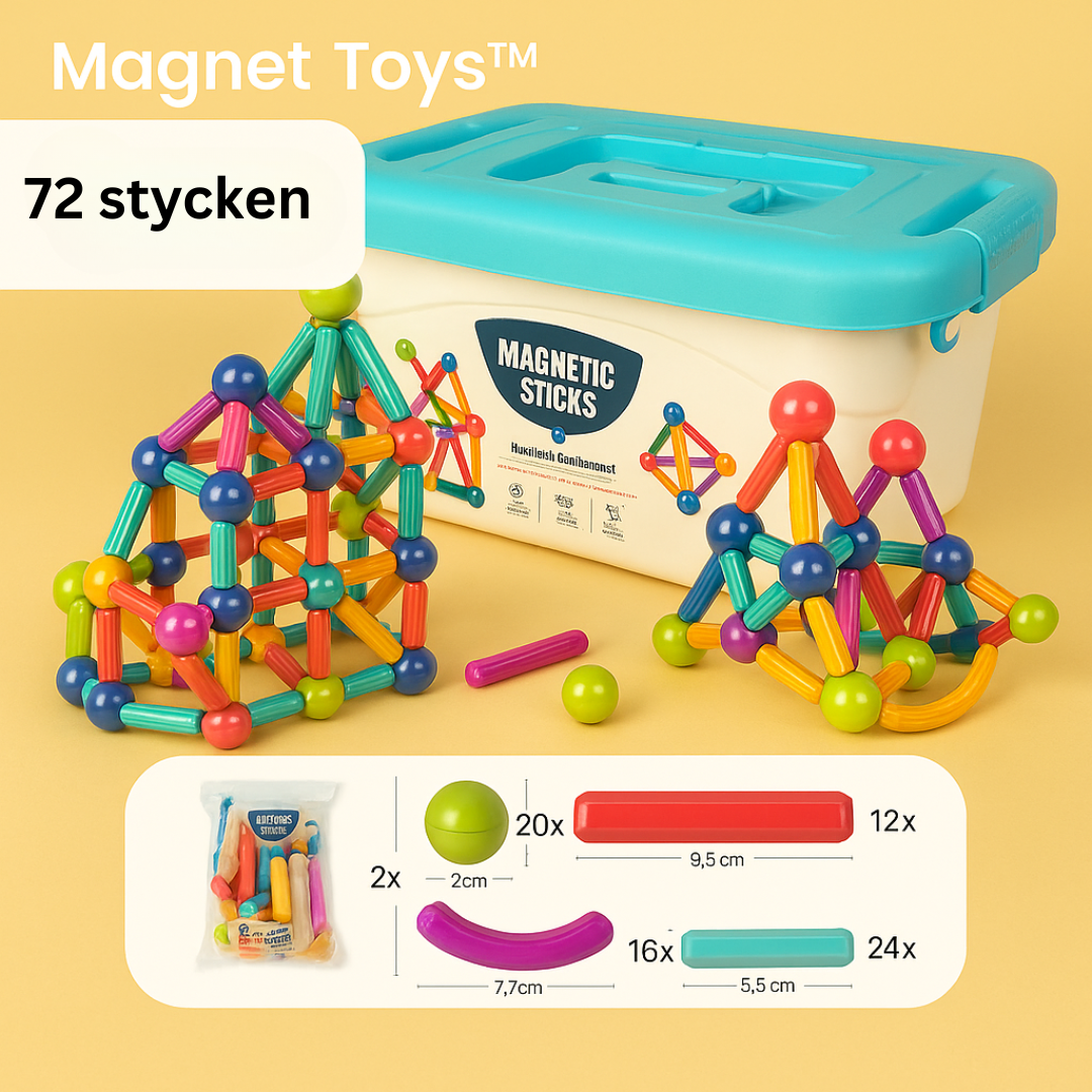 Magnetleksaker | Utveckla din kreativitet - Magnetiska pinnar