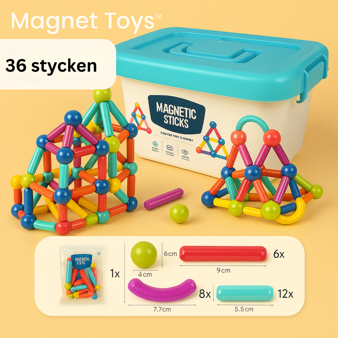 Magnetleksaker | Utveckla din kreativitet - Magnetiska pinnar