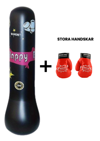 BoxBuddy™  – Roligt & Aktivt – Uppblåsbar Boxningssäck med Handskar