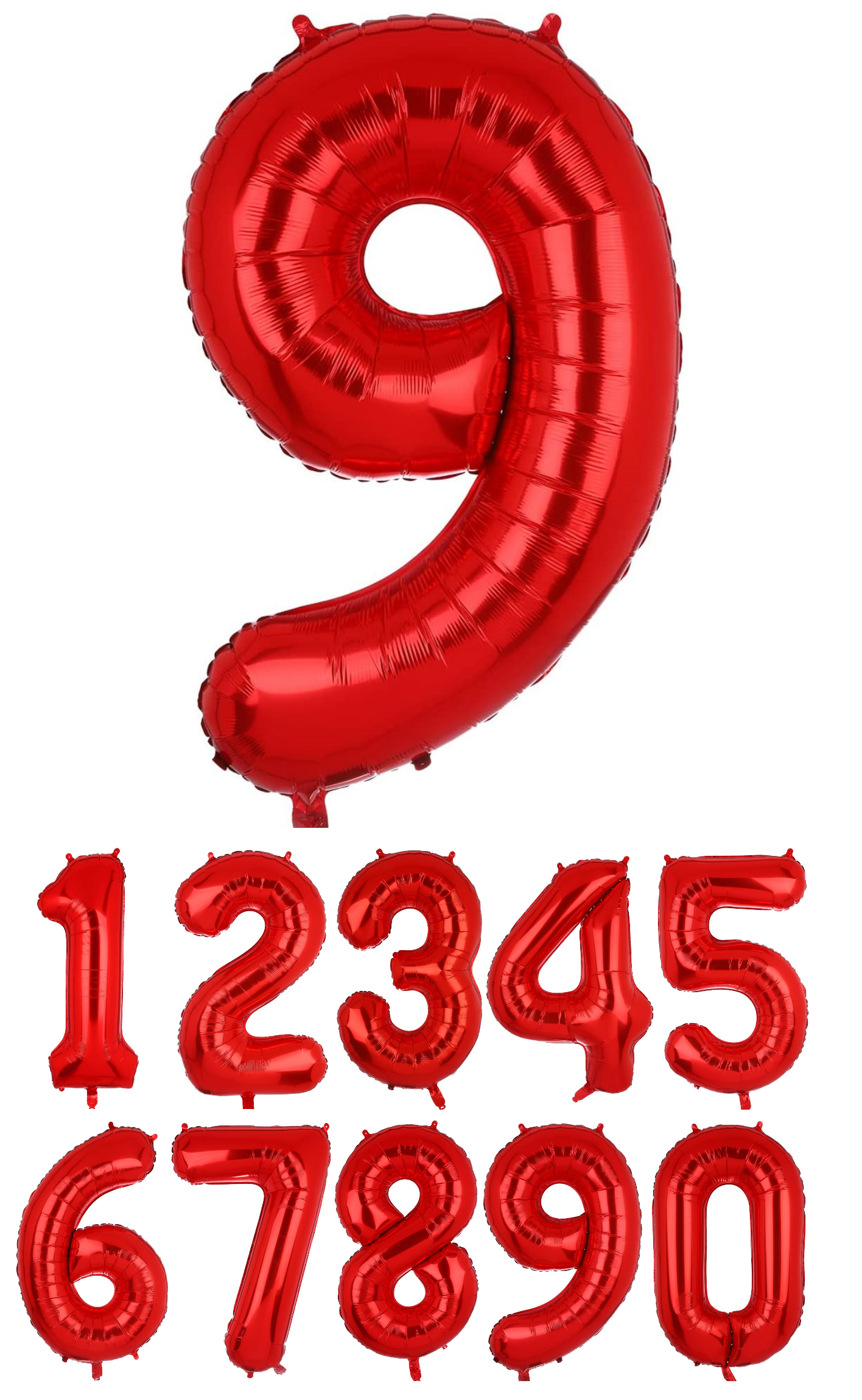 100 cm silverfärgade sifferballonger (0–9) för födelsedagar, fester och jubileer. Stora uppblåsbara folieballonger. 🎈