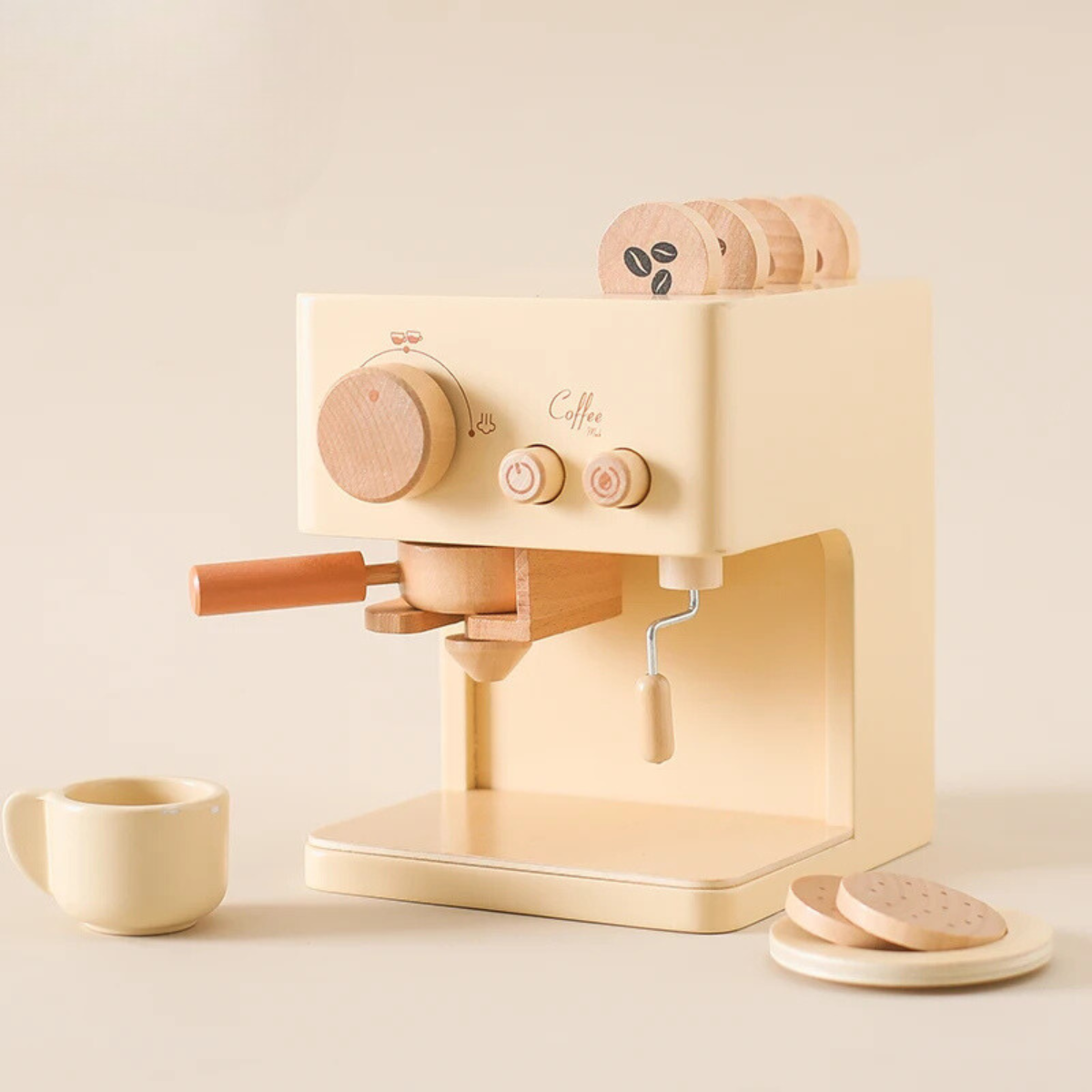 Träleksaker - Blivande barista - Espressomaskinset i trä