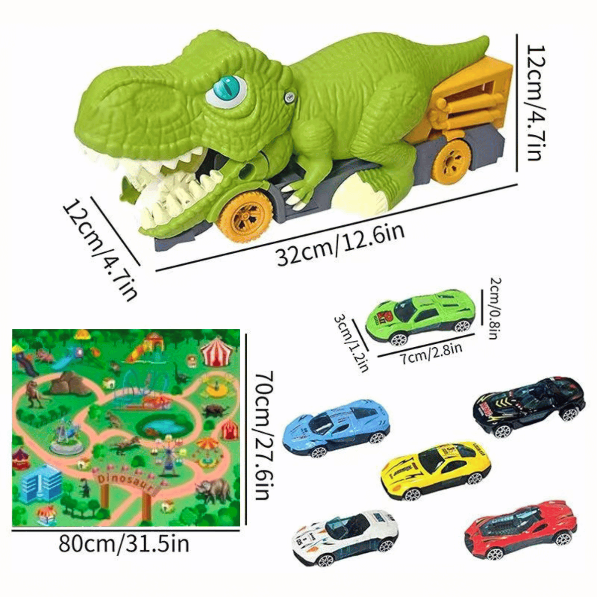 Dino Bil Lastbil - Kör in i förhistorien - Dinosaurieleksaksbil
