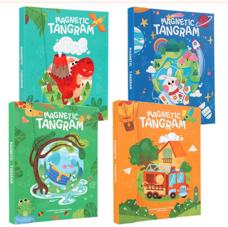 Tangram-pussel i trä – uppmuntrar logiskt tänkande