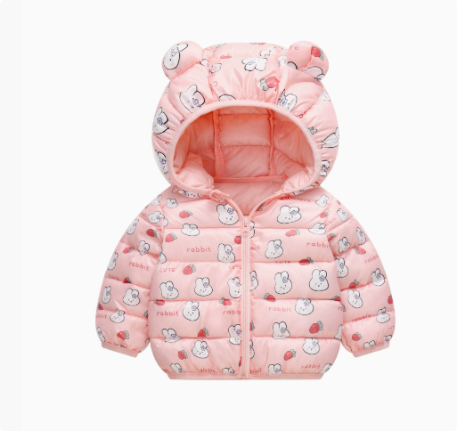 Mini Mode - Vinterjacka med huva i polyester