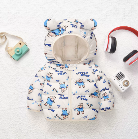 Mini Mode - Vinterjacka med huva i polyester