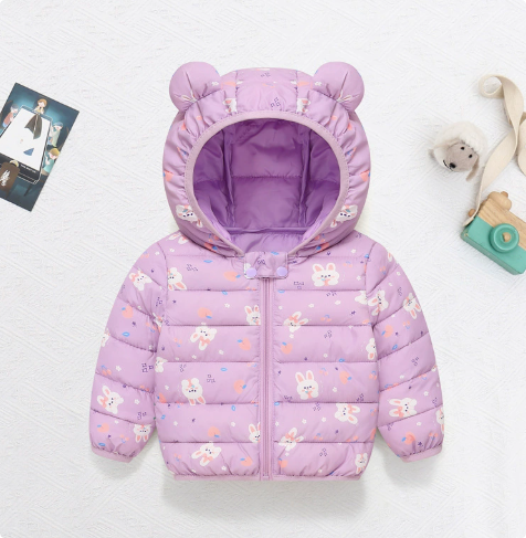 Mini Mode - Vinterjacka med huva i polyester
