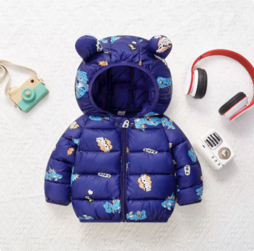 Mini Mode - Vinterjacka med huva i polyester