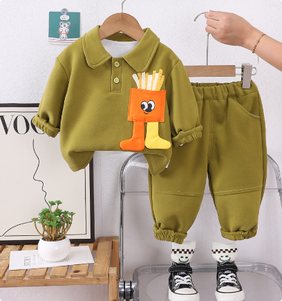 Mini Mode - Gulliga pommes frites - Tvådelad outfit