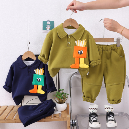 Mini Mode - Gulliga pommes frites - Tvådelad outfit